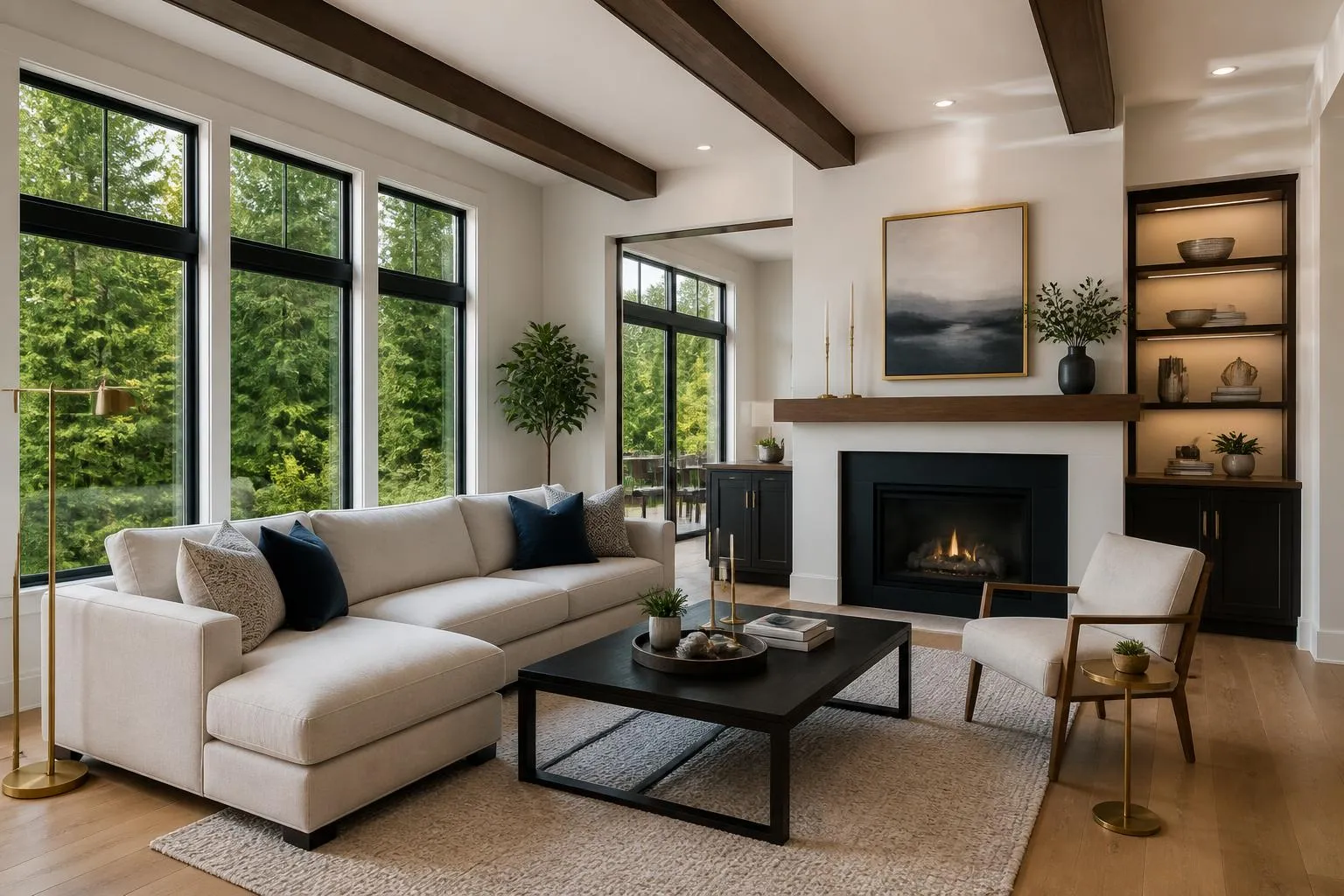 A spotless modern living room in Camas, Washington